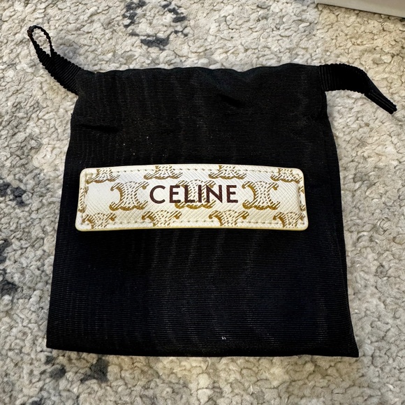 CELINE Monogrammed Triomphe Barrette - Picture 2 of 4